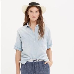 Madewell chambray courier shirt size small